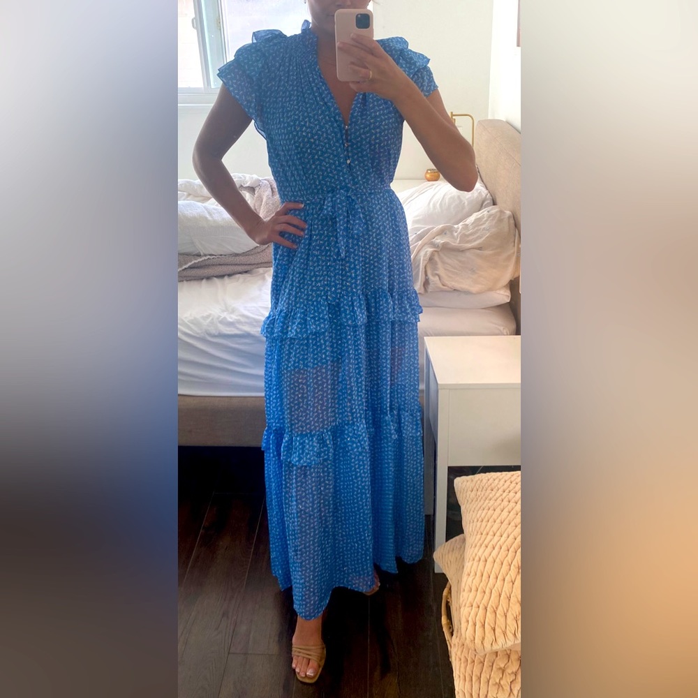 Sabina Musayev Blue Maxi Dress